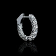 2.24ct Diamond 18k White Gold Hoop Earrings