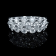 2.08ct Diamond 18k White Gold Three Row Ring