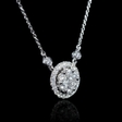 .61ct Diamond 18k White Gold Pendant Necklace