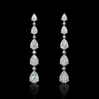 2.14ct Diamond 18k White Gold Dangle Earrings