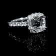 .59ct Diamond 18k White Gold Halo Engagement Ring Setting