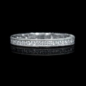 Diamond Antique Style 18k White Gold Eternity Ring