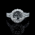 .93ct Diamond 18k White Gold Halo Engagement Ring Setting