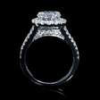 .93ct Diamond 18k White Gold Halo Engagement Ring Setting