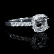 .55ct Diamond 18k White Gold Halo Engagement Ring Setting