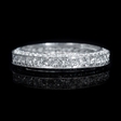 1.03ct Diamond Antique Style 18k White Gold Eternity Wedding Band Ring