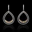 3.76ct Diamond 18k Two Tone Gold Dangle Earrings