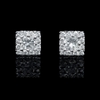 .54ct Diamond 18k White Gold Cluster Earrings