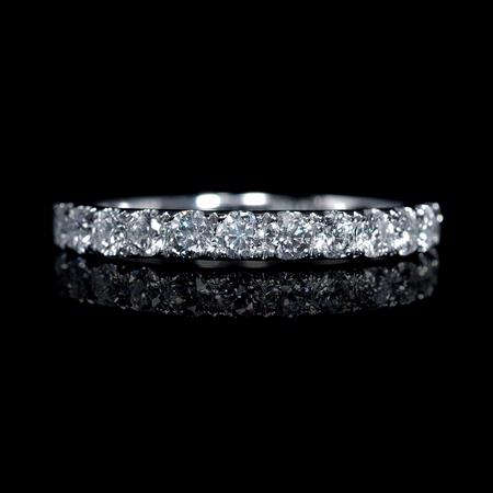 .53ct Diamond 18k White Gold Wedding Band Ring