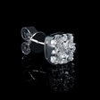 1.08ct Diamond 18k White Gold Cluster Earrings