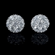 2.82ct Diamond 18k White Gold Cluster Earrings