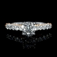 .35ct Diamond Antique Style 18k Two Tone Gold Engagement Ring Setting