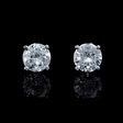.88ct Diamond 14k White Gold Stud Earrings