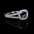 .72ct Diamond 18k White Gold Split Shank Halo Engagement Ring Setting
