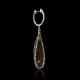 1.55ct Diamond and Smokey Topaz 18k White Gold and Black Rhodium Dangle Earrings