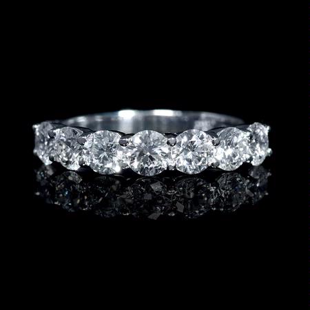 1.41ct Diamond 18k White Gold Wedding Band Ring