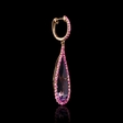 Pink Sapphire and Pink Amethyst 18k Rose Gold Dangle Earrings