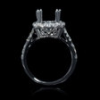 1.06ct Diamond 18k White Gold Split Shank Halo Engagement Ring Setting