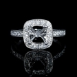 .42ct Diamond Antique Style Platinum Halo Engagement Ring Setting