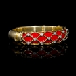.56ct Garavelli Diamond and French Enamel 18k Yellow Gold Bangle Bracelet