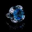 Blue Sapphire, Tanzanite and Blue Topaz 18k White Gold Ring