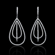 2.17ct Diamond 18k White Gold Dangle Earrings