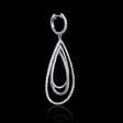 2.17ct Diamond 18k White Gold Dangle Earrings