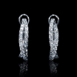 .67ct Diamond 18k White Gold Hoop Earrings