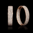 10.49ct Diamond 18k Rose Gold Hoop Earrings