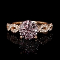 Diamond 18k Rose Gold Engagement Ring Setting