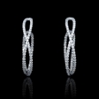 2.40ct Diamond 18k White Gold Hoop Earrings
