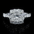 1.25ct Diamond 18k White Gold Halo Engagement Ring Setting
