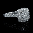 1.25ct Diamond 18k White Gold Halo Engagement Ring Setting