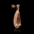1.49ct Diamond and Morganite 18k Rose Gold Pear Shape Dangle Earrings