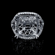 .77ct Diamond 18k White Gold Split Shank Halo Engagement Ring Setting