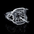 .77ct Diamond 18k White Gold Split Shank Halo Engagement Ring Setting