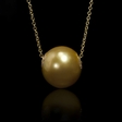 .15ct Diamond and Golden South Sea Pearl 18k Yellow Gold
Necklace