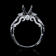 .69ct Diamond Antique Style 18k White Gold Engagement Ring Setting
