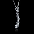 1.01ct Diamond 18k White Gold Journey Pendant Necklace