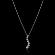 1.01ct Diamond 18k White Gold Journey Pendant Necklace