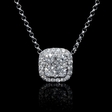 .43ct Diamond 18k White Gold Pendant Necklace
