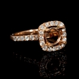.43ct Diamond 18k Rose Gold Halo Engagement Ring Setting