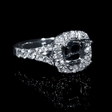 .91ct Diamond 18k White Gold Split Shank Halo Engagement Ring Setting