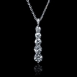 2.82ct Diamond 18k White Gold Journey Pendant Necklace