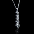 2.82ct Diamond 18k White Gold Journey Pendant Necklace
