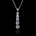 Diamond 18k White Gold Journey Pendant Necklace