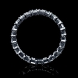 3.35ct Diamond Platinum Emerald Shaped Eternity Wedding Band Ring