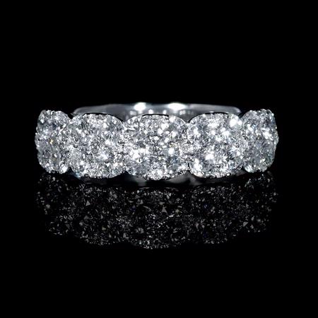 1.65ct Diamond 18k White Gold Wedding Band Ring
