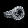2.30ct Diamond 18k White Gold Halo Split Shank Engagement Ring Setting