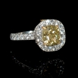 5.08ct GIA Certified Diamond Platinum and 18K Yellow Gold Engagement Ring